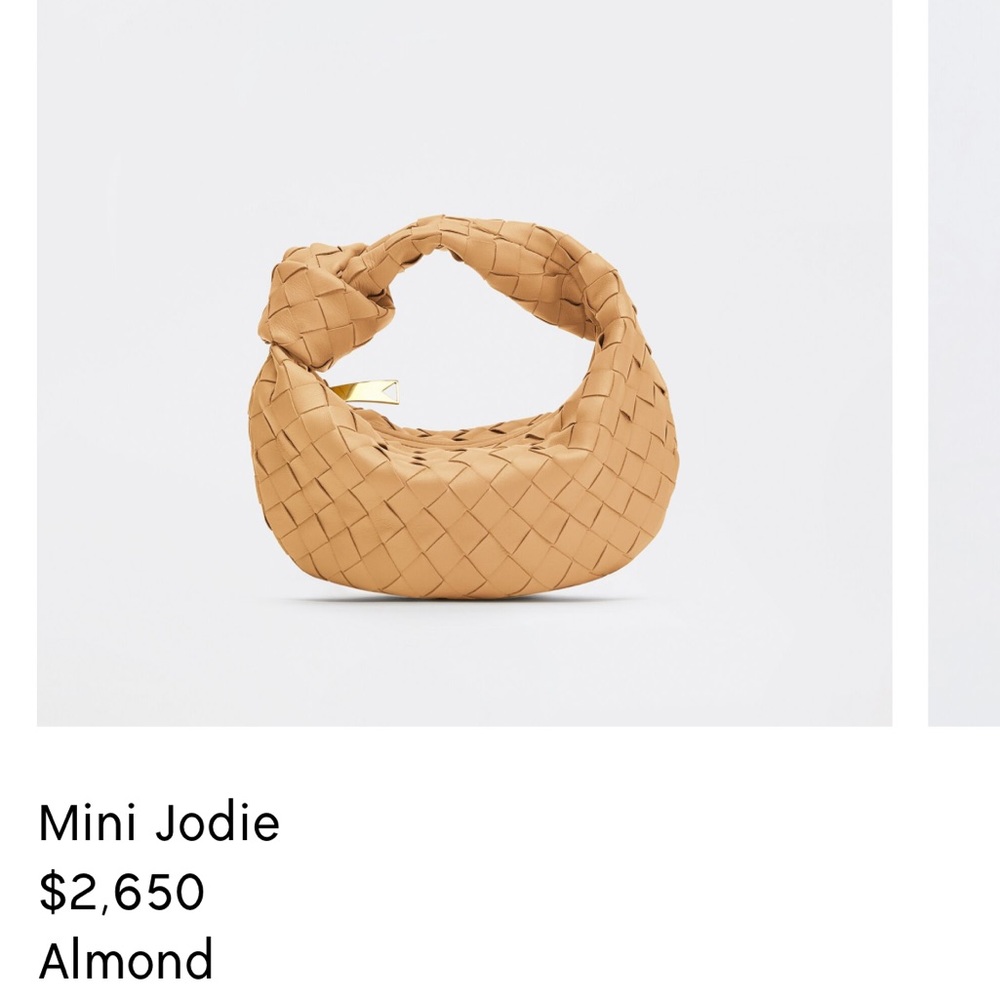 NWT Bottega Veneta Mini Jodie in Almond